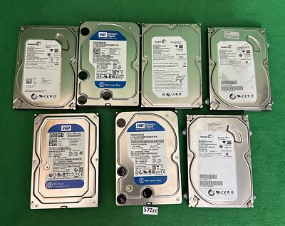 Lot of 7 SATA Internal Desktop Hard Drives 160GB/320/500/640.