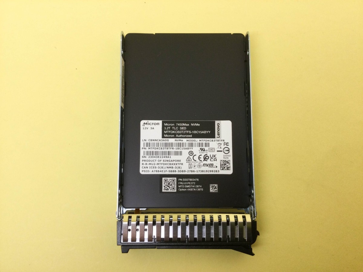 01PE372 Lenovo ThinkSystem 3.2TB NVME PCIe4.0 Mixed Use 2.5'' SED
