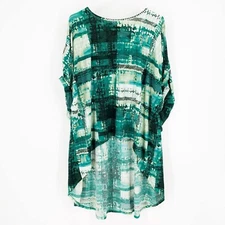 Attitudes by Renee Global Illusions Como Jersey Tunic Plaid Envy Petite Size XSP
