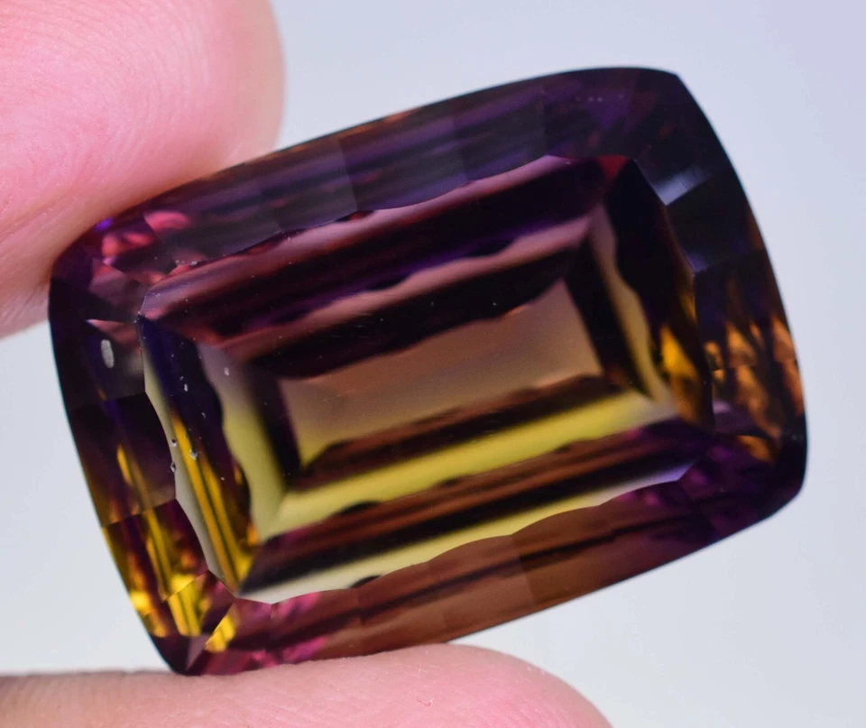 Flawless Natural Bi-Color Ametrine 40.15 Ct Cushion Certified Untreated Gemstone - Image 4 of 4