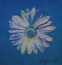 Pop Art painting - Flower, 2x signed Andy Warhol, w COA