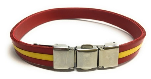 Pulsera Caucho Bandera España Con Cierre De Seguridad Tipo Reloj - Imagen 3 de 4