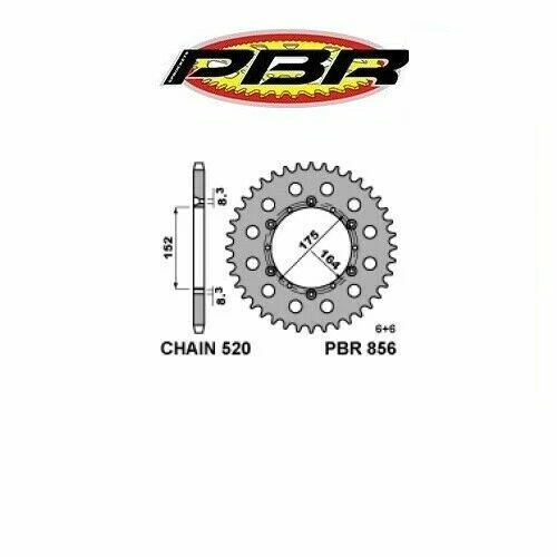 KIT/TRASMISSIONE YAMAHA TT/600 1982-1992 CORONA PIGNONE CATENA RK 520   - Immagine 3 di 3