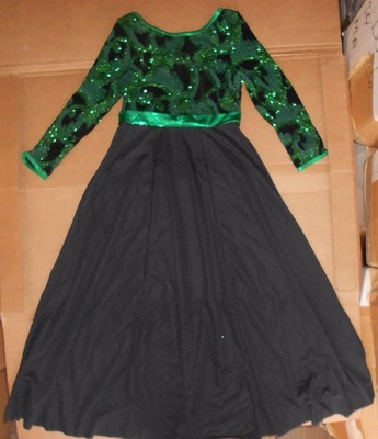 green praise dance dress Green Crushed Velvet Dress by Souris Mini 8 main image 0