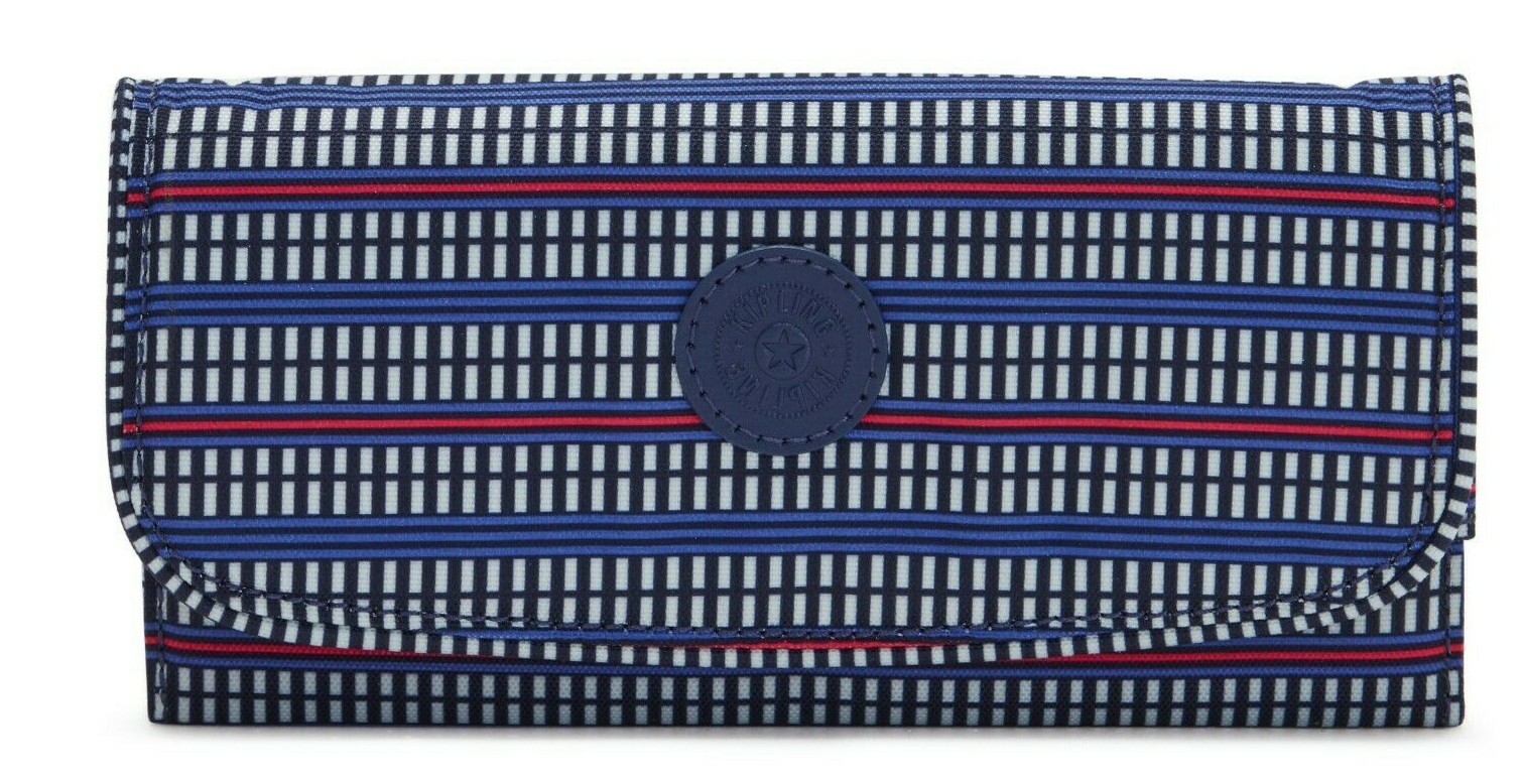 Kipling MONEY LAND Large RFID Wallet - Blue Geo Print