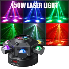 150W RGBW LED Laser Light Moving Head Light Party Band dj Lights Stage Lighting