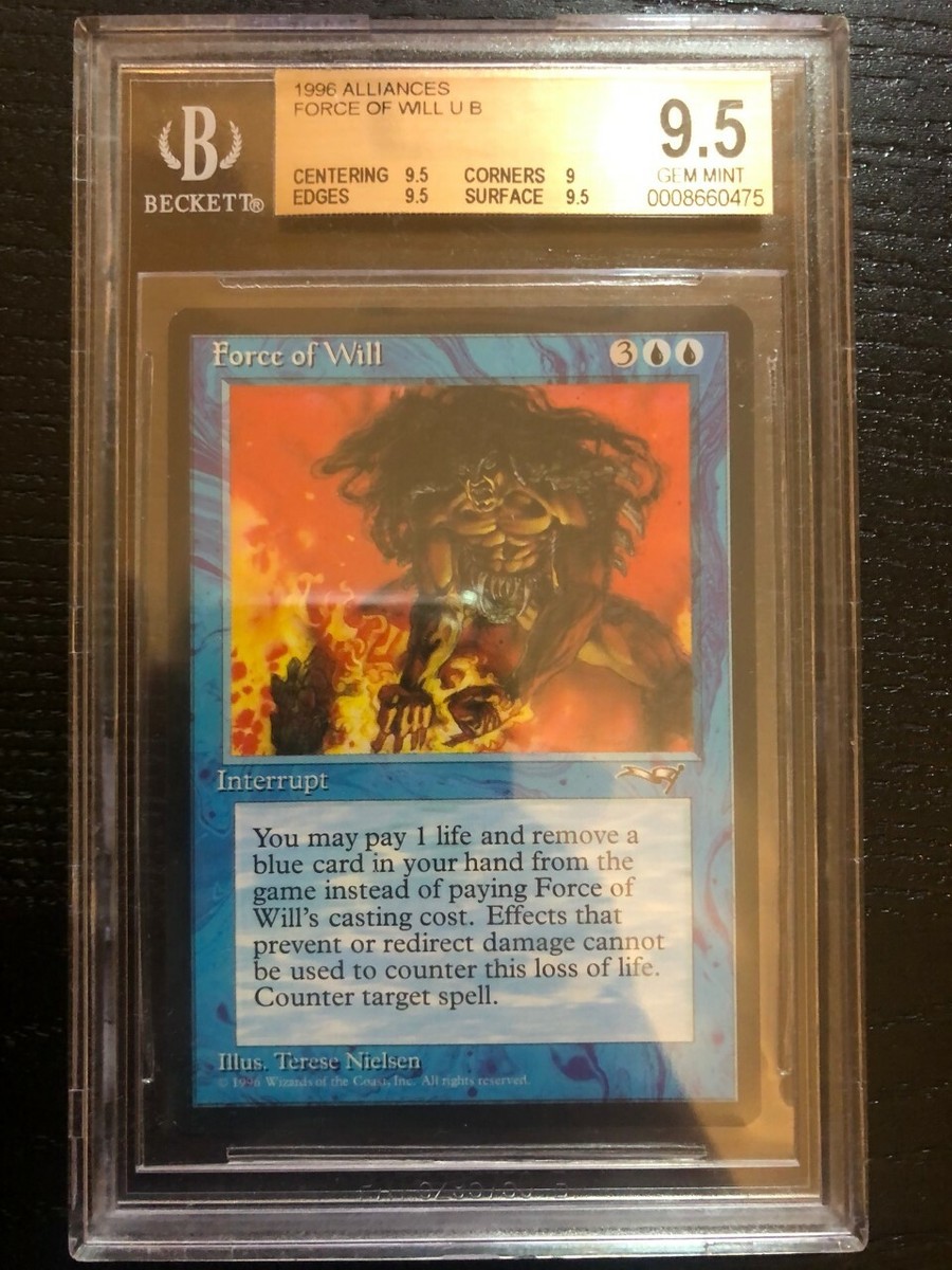 Force of Will - BGS 9.5 GEM Mint - Alliances - MTG Magic the Force of Will - BGS 9.5 GEM Mint - Alliances - MTG Magic the