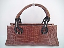 Vbh $9,000 Bassotto First Edition 146/300 Brown Alligator Handbag