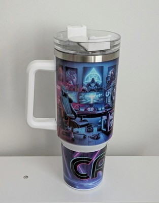 Gamer 40 Unzen Edelstahl Löscher Becher mit Strohhalm und Griff|Stanley|Geschenk