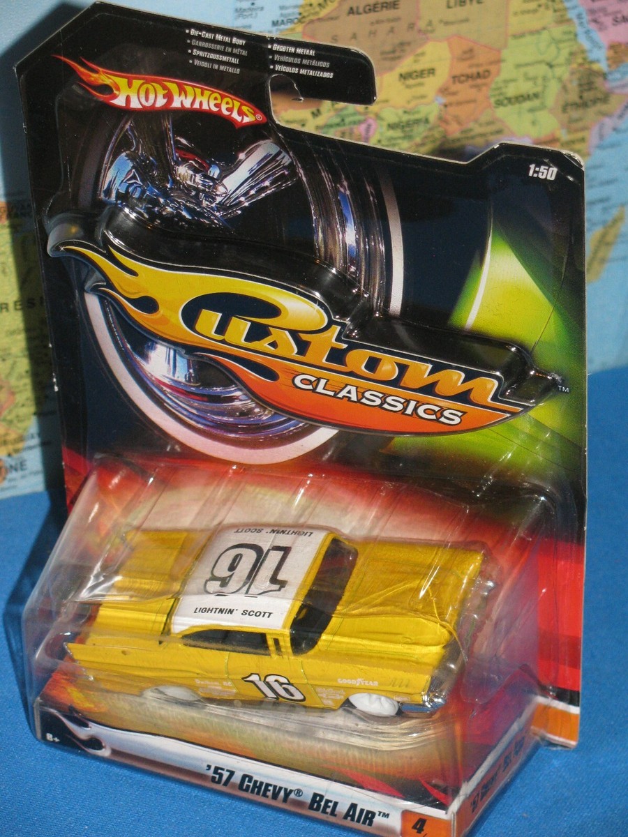 1/50 HOT WHEELS CUSTOM CLASSICS 1957 CHEVY BELAIR 57 #4/7 DIECAST