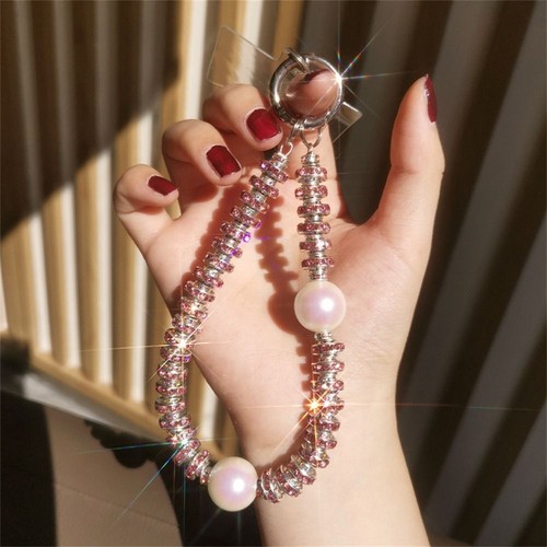 Diamond Pearl Cellphone Strap Rhinestone Phone Pendant Hanging Ornaments - 第 6/15 張圖片