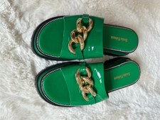Sasha Fabiani Green Slippers