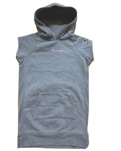 Champion Sweatshirt Shirt Hoodie Youth Sz S Top Gray Hooded Pullover Vest Warm - Picture 14 of 19