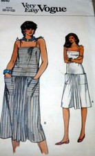 LOVELY VTG 1980s DRESS VOGUE Sewing Pattern 6-8-10