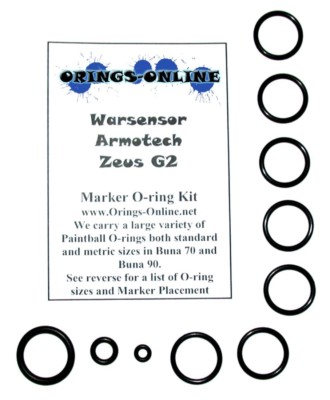 Warsensor Armotech Zeus G2 Paintball Marker O-ring Oring Kit x 4 rebuilds / kits