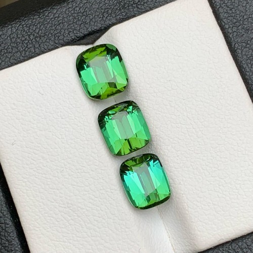 5.90 Carats Natural Green Tourmaline Cushion Cut Afghani Loose Gemstone - 第 5/11 張圖片