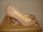 100% AUTH NEW WOMEN LOUBOUTIN NEW SIMPLE 85 PATENT NUDE PUMPS/HEELS US 7.5 — photo 7