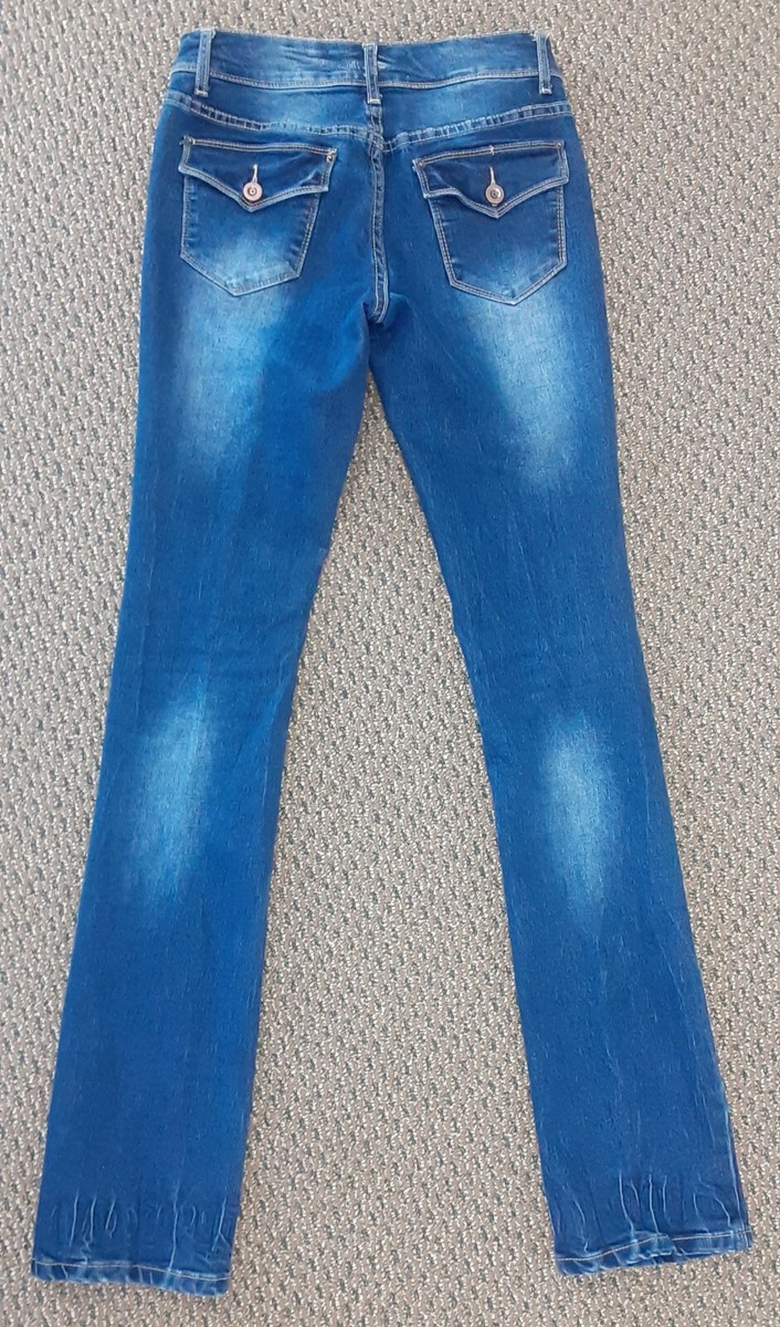 Vintage Genes 1891 Premium Quality Button Flap Pocket Stretch Blue