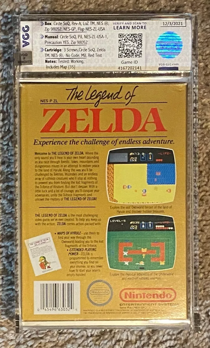 nes legend of zelda cib 1st print tm box