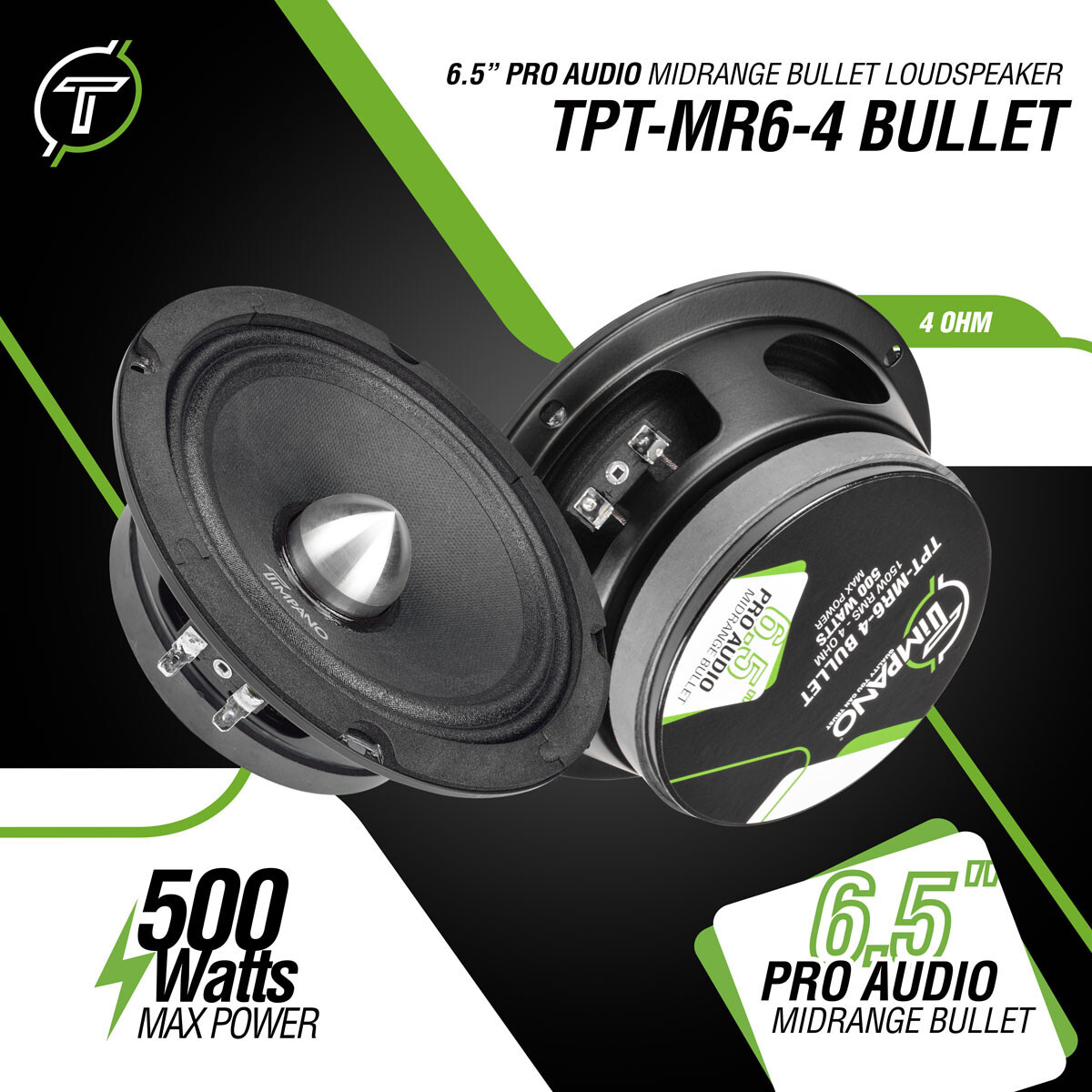 4x Timpano TPT-MR6-4 BULLET 6.5