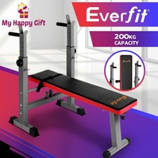 Everfit Weight Bench Fitness Bench Press Squat Rack Adjustable Home Gym Equipmnt