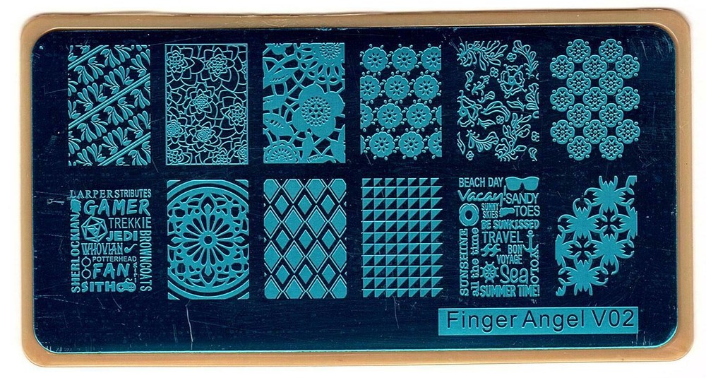 Nail Art Stamping Finger Angel V Series DIY Manicure Image Stamping Plate NEW