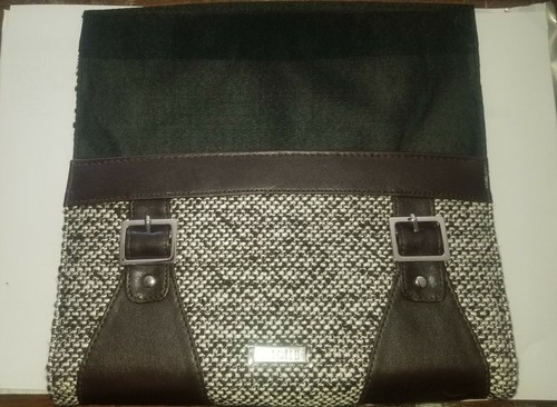 Bolso de mano para mujer Miche Tweed verde/marrón con carcasa envolvente - Imagen 1 de 3