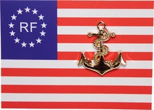 Anchor Military Boating 100% Zinc Alloy Gold Lapel Pin American USA Nautical #1