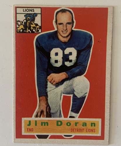 1956 Topps NFL Football Jim Doran Card # 80 Detroit Lions EX condition!