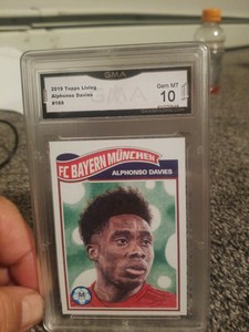 2019-Topps-Living-Set-Alphonso-Davies-Bayern-Rookie-GEM-MINT-10-GMA-PSA-10