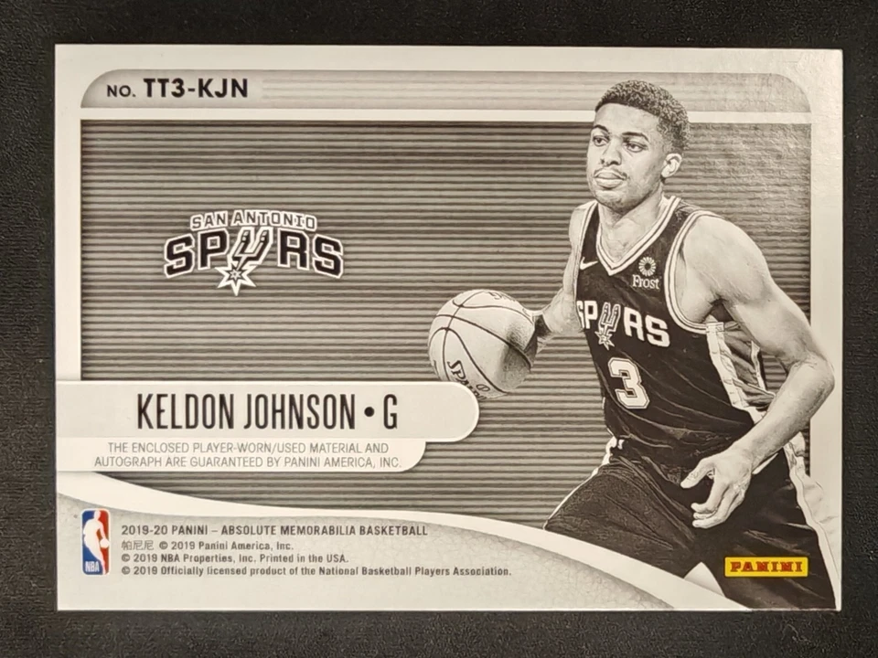 2019-20 Absolute Tools of the Trade Keldon Johnson RC Relic Jersey Auto 071/199! - Image 2 of 4