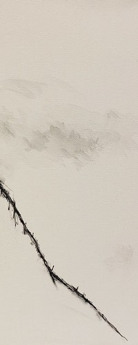 Original Modern Minimal Ink Landscape Drawing By K.A.Davis " Solitude II " - Picture 12 of 12