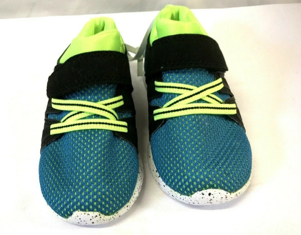 Target маленьких мальчиков вязаные кроссовки темно-синий/зеленый поскользнуться на размер 1 - новый - Изображение 3 из 4