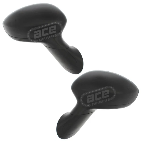 Electric Wing Door Mirrors For Fiat 500 2008-2017 Black Covers Pair Left & Right
