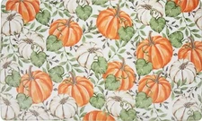 Anti-Fatigue PVC Kitchen Floor Mat(18"x30")FALL,WHITE &ORANGE PUMPKINS &VINES,HL