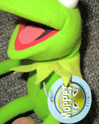 Vintage 2001 Muppets Stofftier Plüsch Kermit der Frosch Etikett noch angebracht - Bild 4 von 4