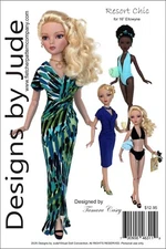 Resort Chic Doll Sewing Pattern for 16" Ellowyne Wilde & Neema
