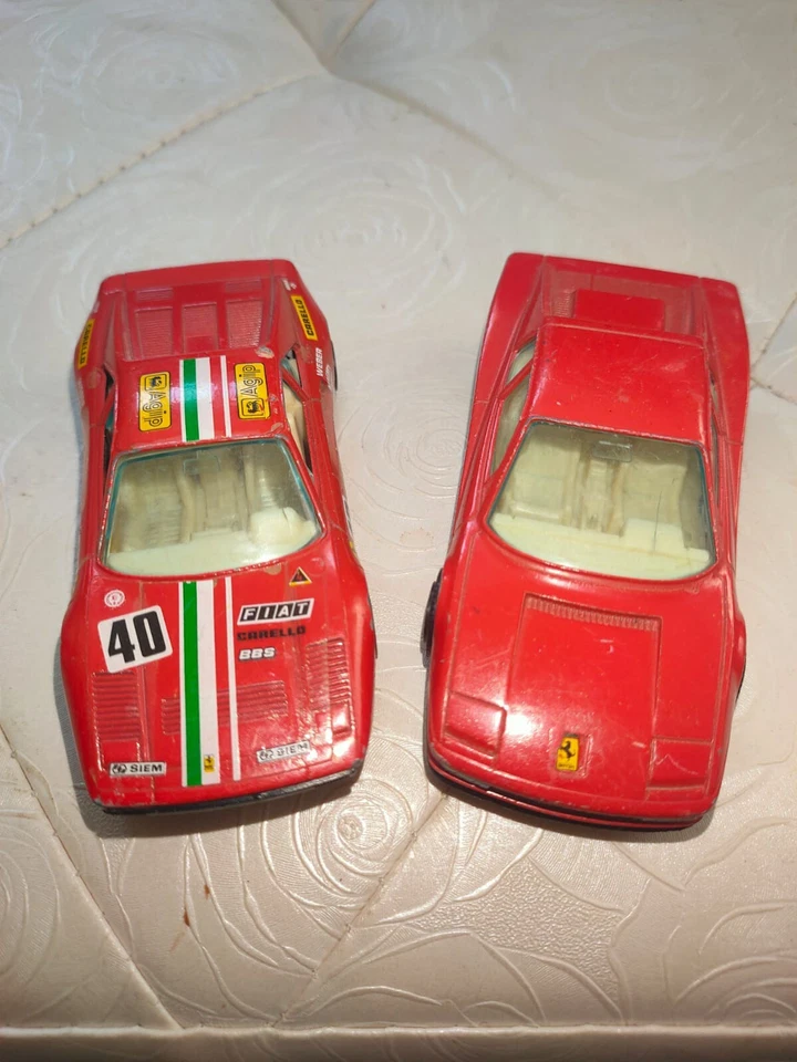 Ferrari GTO + Testarossa 1984 1/43 Burago Bburago Vintage No Maisto Solido - Immagine 2 di 4