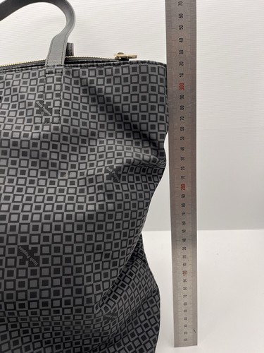 Hush Puppies Bag Tote Black Geometric Design Pocket Zip Shoulder Strap Large - Picture 9 of 11
