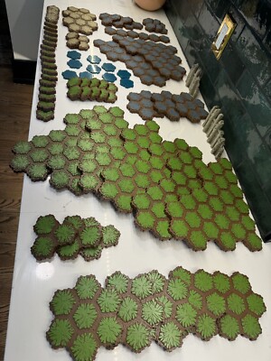 Lot Heroscape 336 Hexes Hex Terrain -Sand Grass Rock- Expand Your Battlefield