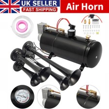 Train Air Horn Kit 4 Trumpet Air Compressor 150 PSI 12V Tank Air System Truck