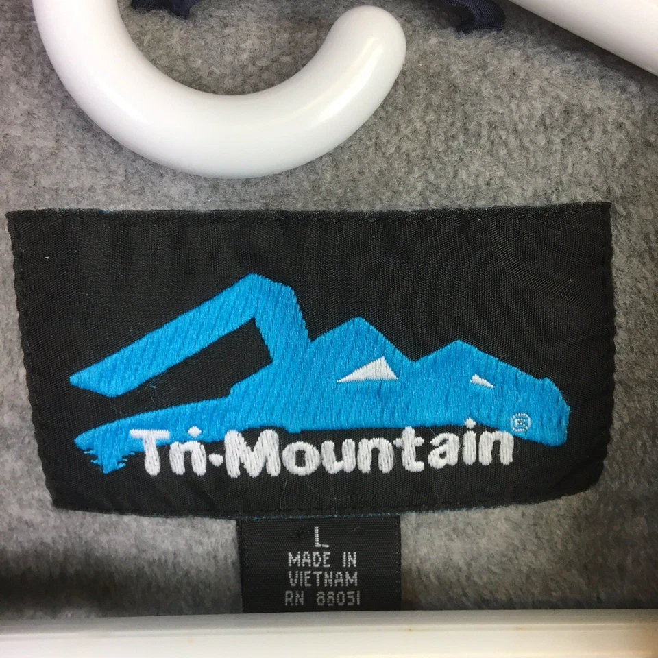 Chaqueta de bombardero Tri Mountain de nailon para mujer talla L azul gris forro polar cremallera completa Foto 4 de 4