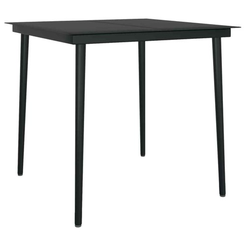 5 Piece Garden Dining Set Black J7C7 - Picture 5 of 8