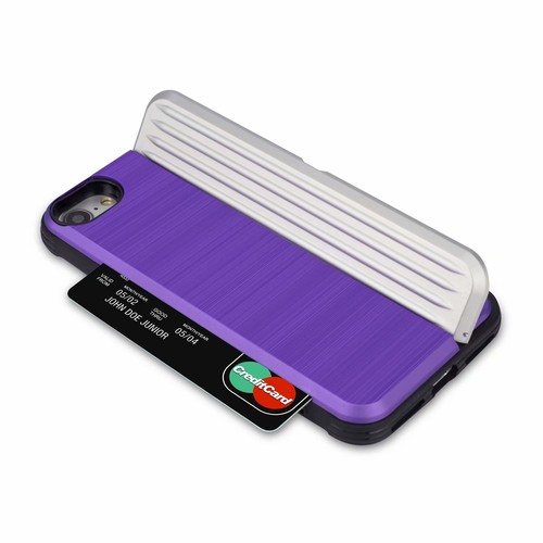 Funda protectora híbrida a prueba de golpes con ranura para tarjetas con soporte para tarjetas para iPhone 6s 7/8 7Plus - Imagen 4 de 58