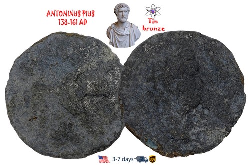 Antike Römisches Reich Münze Dose Bronze Denar ANTONINUS PIUS 138-161 AD #30581