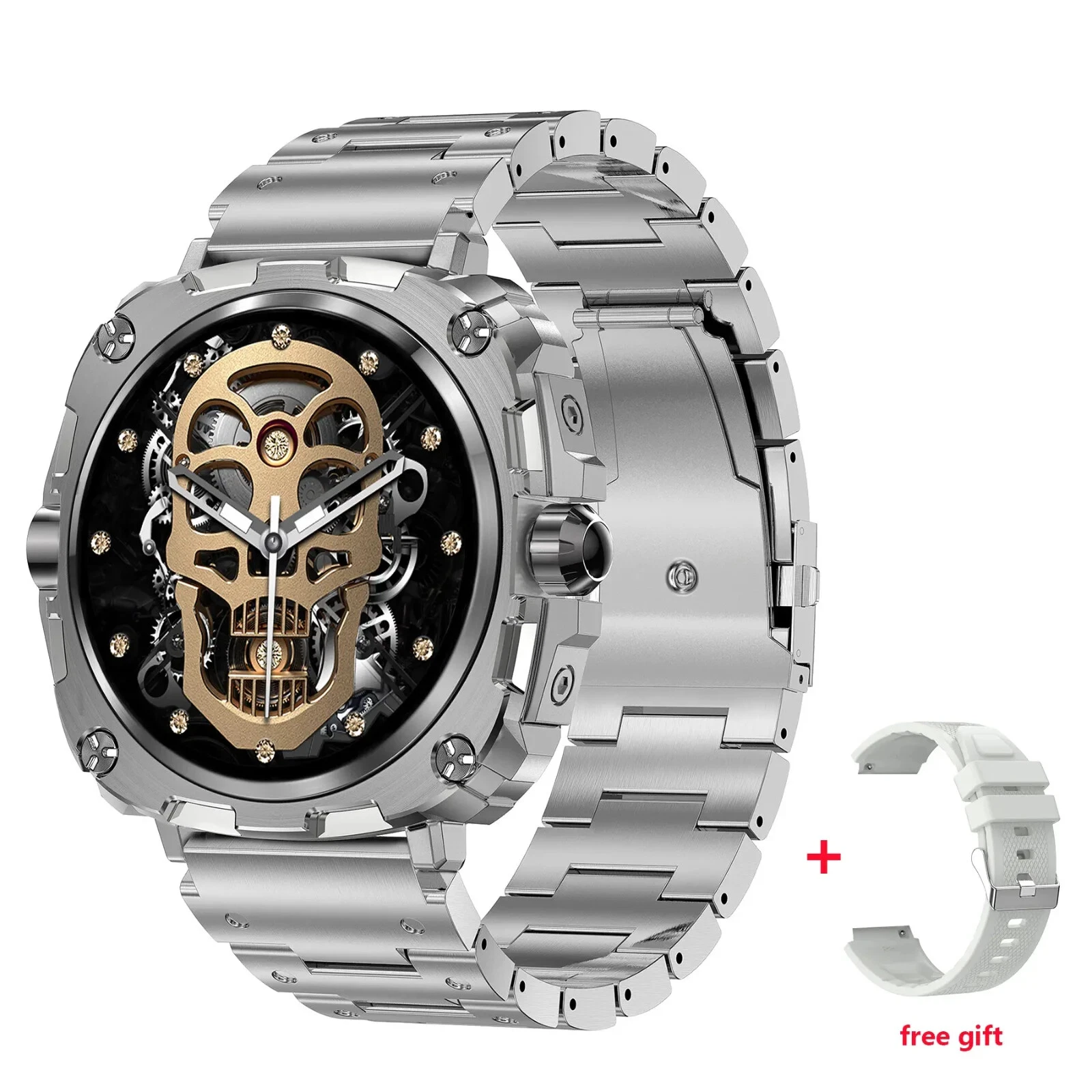 Military Luxury Smartwatch 1.43” AMOLED Bluetooth Waterproof Men Women Fitness