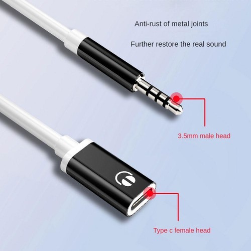 USB 3.1 Type C Male To 3.5mm Headphone Earphone Jack Cable DAC Female P2B1 U K` - Picture 5 of 10