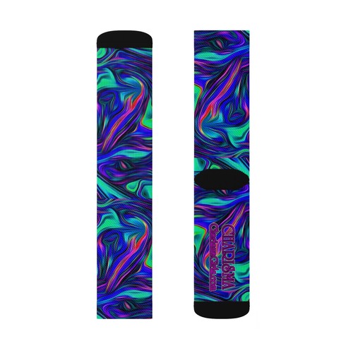 Charisma Girls Swirl Series Design Number 5 Sublimation Socks - Picture 4 of 13