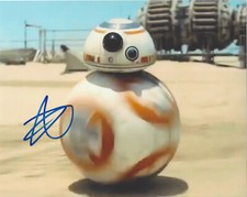 BEN SCHWARTZ SIGNED AUTHENTIC STAR WARS THE FORCE AWAKENS BB-8 8X10 PHOTO w/COA