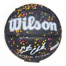 CAITLIN CLARK SIGNED BLACK WILSON MODEL BASKETBALL WNBA INDIANA FEVER COA